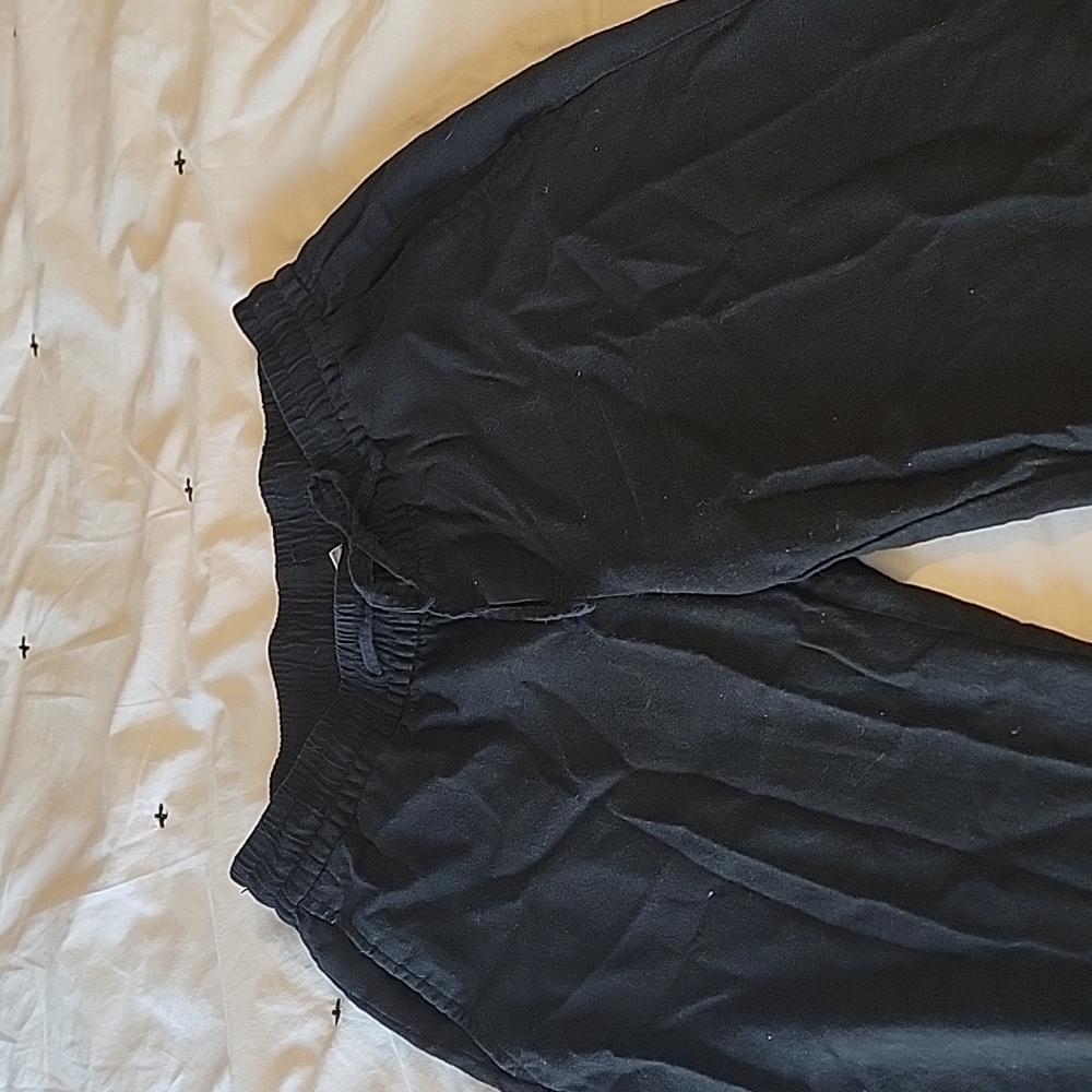 💜Black Linen Wide Legged Pants💕